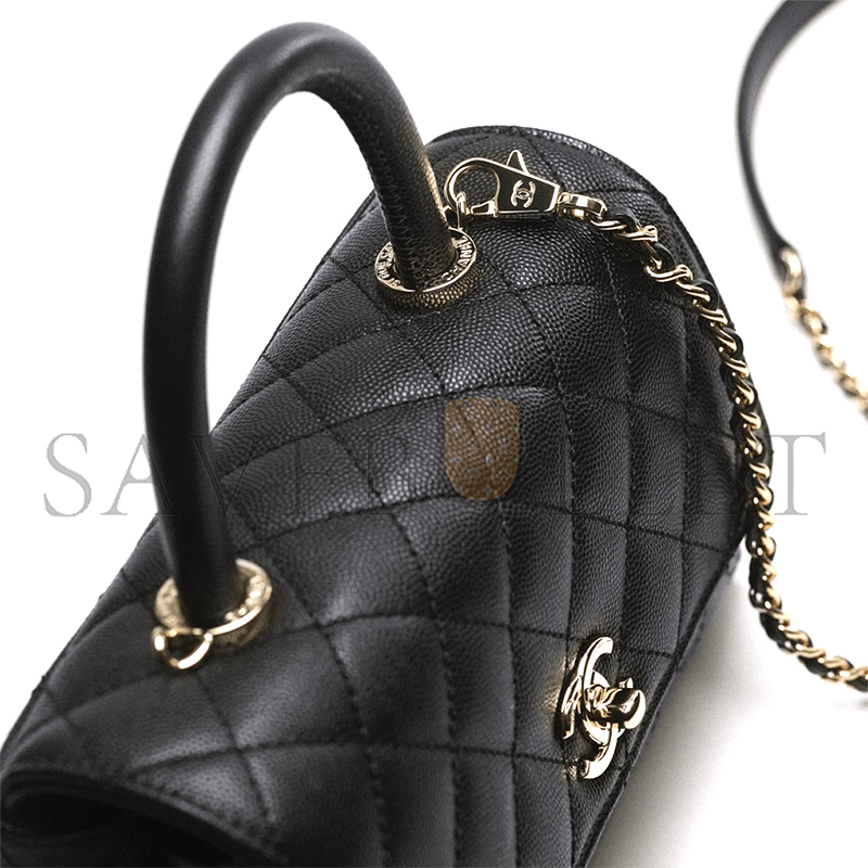 Ch*el small top handle flap bag a92990 (24*14*10cm)